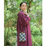 【カヤ】格子レトロがま口ショルダーバッグ | アミナコレクション | 詳細画像2