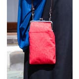 レッド | 【カヤ】透かし花がま口ミニショルダーバッグ | チャイハネ