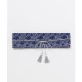 ネイビー | 【カヤ】情景ふくれ織り帯ベルト | アミナコレクション 