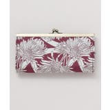 シルバー系その他 | 【カヤ】花影ふくれ織りがま口長財布 | アミナコレクション 