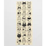 ライトイエロー | 【カヤ】猫のおなまえ手拭 | チャイハネ
