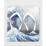 ブルー | 【カヤ】浮世絵足袋型ビーチサンダル(23-24cm ) | チャイハネ
