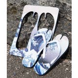 ブルー | 【カヤ】浮世絵足袋型ビーチサンダル(27-28cm ) | アミナコレクション