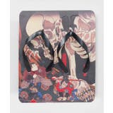 ブラック | 【カヤ】浮世絵足袋型ビーチサンダル(27-28cm ) | アミナコレクション