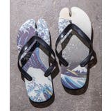 ブルー | 【カヤ】浮世絵柄足袋サンダル（26-28cm） | アミナコレクション 