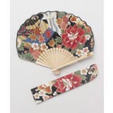 ブラック | 【カヤ】開花扇子 | アミナコレクション 