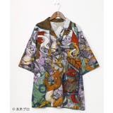 ブラウン | 【カヤ】アロハシャツ（Lサイズ）《水木しげる》 | アミナコレクション