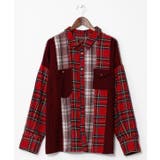レッド | 【チャイハネ】チェックパッチワークシャツ | アミナコレクション 