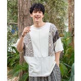 ホワイト | 【チャイハネ】カジナツメンズトップス | アミナコレクション 