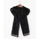 ブラック | 【チャイハネ】モケリマフラー【フード付き】 | アミナコレクション 