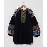 ブラック | 【チャイハネ】ジプアフードトップス | アミナコレクション