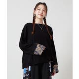 ブラック | 【チャイハネ】ワモーンパッチワークトップス | アミナコレクション