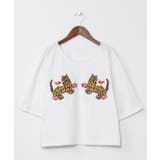 ホワイト | 【チャイハネ】ラオリャン刺繍Tシャツ | アミナコレクション 