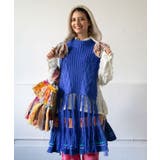 ブルー | 【チャイハネ】ルティフリンジニットベスト | アミナコレクション 