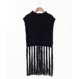 ブラック | 【チャイハネ】ルティフリンジニットベスト | アミナコレクション 
