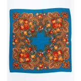 ターコイズブルー | 【チャイハネ】フラワースカーフ | アミナコレクション 