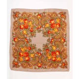 ベージュ | 【チャイハネ】フラワースカーフ | アミナコレクション 