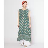 ダークグリーン | 【チャイハネ】ヨウエンノースリーブワンピース | アミナコレクション 