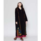 ブラック | 【チャイハネ】カシエ刺繍ワンピース | チャイハネ