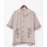 ベージュ | 【チャイハネ】ジースメンズ開襟シャツ | アミナコレクション 