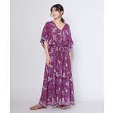 パープル | 【チャイハネ】サマトVネックワンピース | アミナコレクション