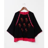 ブラック | 【チャイハネ】ペティナ刺繍トップス | アミナコレクション 