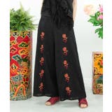 【チャイハネ】ペティナ刺繍ワイドフレアパンツ | アミナコレクション  | 詳細画像2 