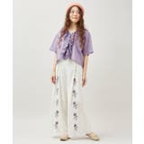 【チャイハネ】ペティナ刺繍ワイドフレアパンツ | アミナコレクション  | 詳細画像8 