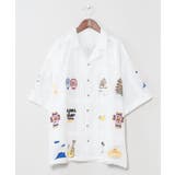 ホワイト | 【チャイハネ】ムーキャンメンズシャツ【Amina×grn×ogawaコラボ】 | アミナコレクション