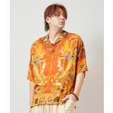 レッド | 【チャイハネ】パタラカ開襟メンズシャツ | アミナコレクション 