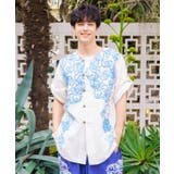 ホワイト | 【チャイハネ】ガディアメンズノーカラーシャツ【Amina×VORRUK】 | アミナコレクション