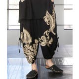 ブラック | 【チャイハネ】リドラ変形メンズサルエルパンツ | アミナコレクション 