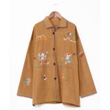 ブラウン | 【チャイハネ】ベラディア刺繍メンズシャツ | アミナコレクション