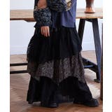 ブラック | 【チャイハネ】サリレアロングスカート | アミナコレクション 