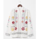 ホワイト | 【チャイハネ】グルイム刺繍メンズシャツ | アミナコレクション