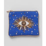 ブルー | 【チャイハネ】ビーズ刺繍アイジュポーチ | チャイハネ