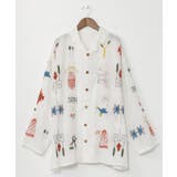 ホワイト | 【チャイハネ】ラジャラン刺繍メンズシャツ | アミナコレクション