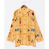 イエロー | 【チャイハネ】ラジャラン刺繍メンズシャツ | アミナコレクション