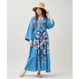 ブルー | 【チャイハネ】エルジャン刺繍ワンピース | アミナコレクション 