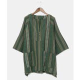 グリーン | 【チャイハネ】デルアメンズトップス | アミナコレクション