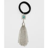 シルバー | 【チャイハネ】スクエタッセルヘアゴム | アミナコレクション 