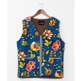 ブルー | 【チャイハネ】Amina×grn パタフリメンズベスト | アミナコレクション