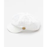 ホワイト | 【欧州航路】フラワーレースキャスケット | アミナコレクション 