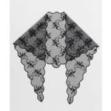 ブラック | 【欧州航路】レースダイヤスカーフ | アミナコレクション 