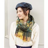 【欧州航路】【Fromフランス】オンブレチェックマフラー | アミナコレクション  | 詳細画像1 