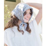 ブルー | 【欧州航路】【Fromフランス】ミュルーズフローラスカーフ | アミナコレクション 