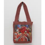 ブラウン | 【欧州航路】オーガニックコットンフラワーアートBAG | チャイハネ