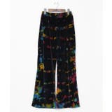 ブラック | 【チャイハネ】ベロアタイダイベルボトムパンツ | アミナコレクション 