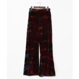 ブラウン | 【チャイハネ】ベロアタイダイベルボトムパンツ | アミナコレクション 