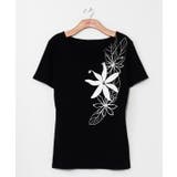 ブラック | 【マウナロア】ティアレリーフTシャツ | アミナコレクション